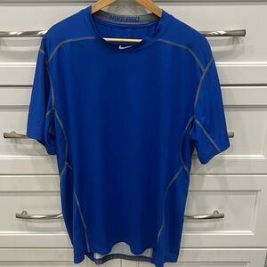 Men’s Nike pro fitted dri fit.  Blue & gray
